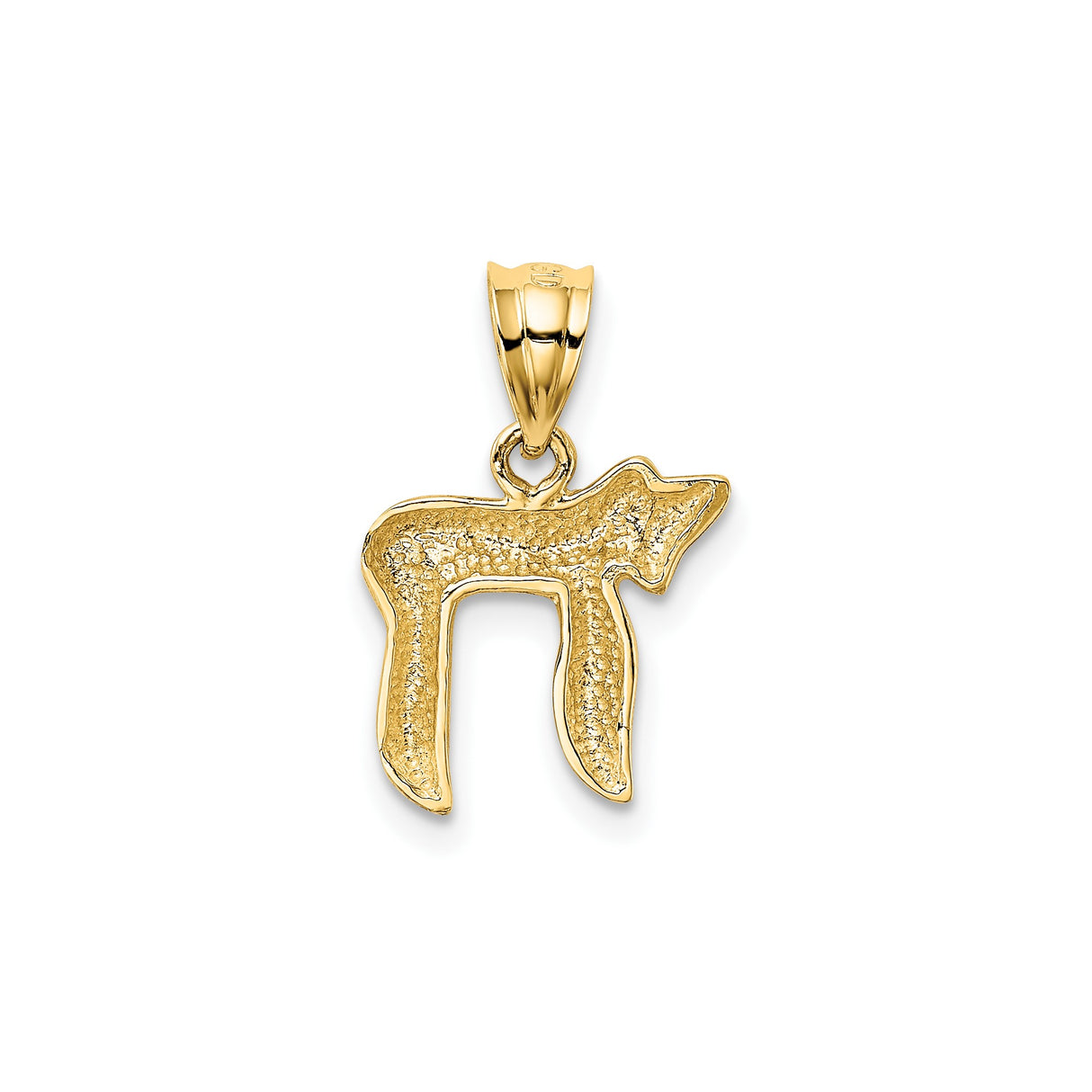 14k Yellow Gold Chai Pendant, Hebrew Symbol of Life and Faith, Unisex Jewish Charm