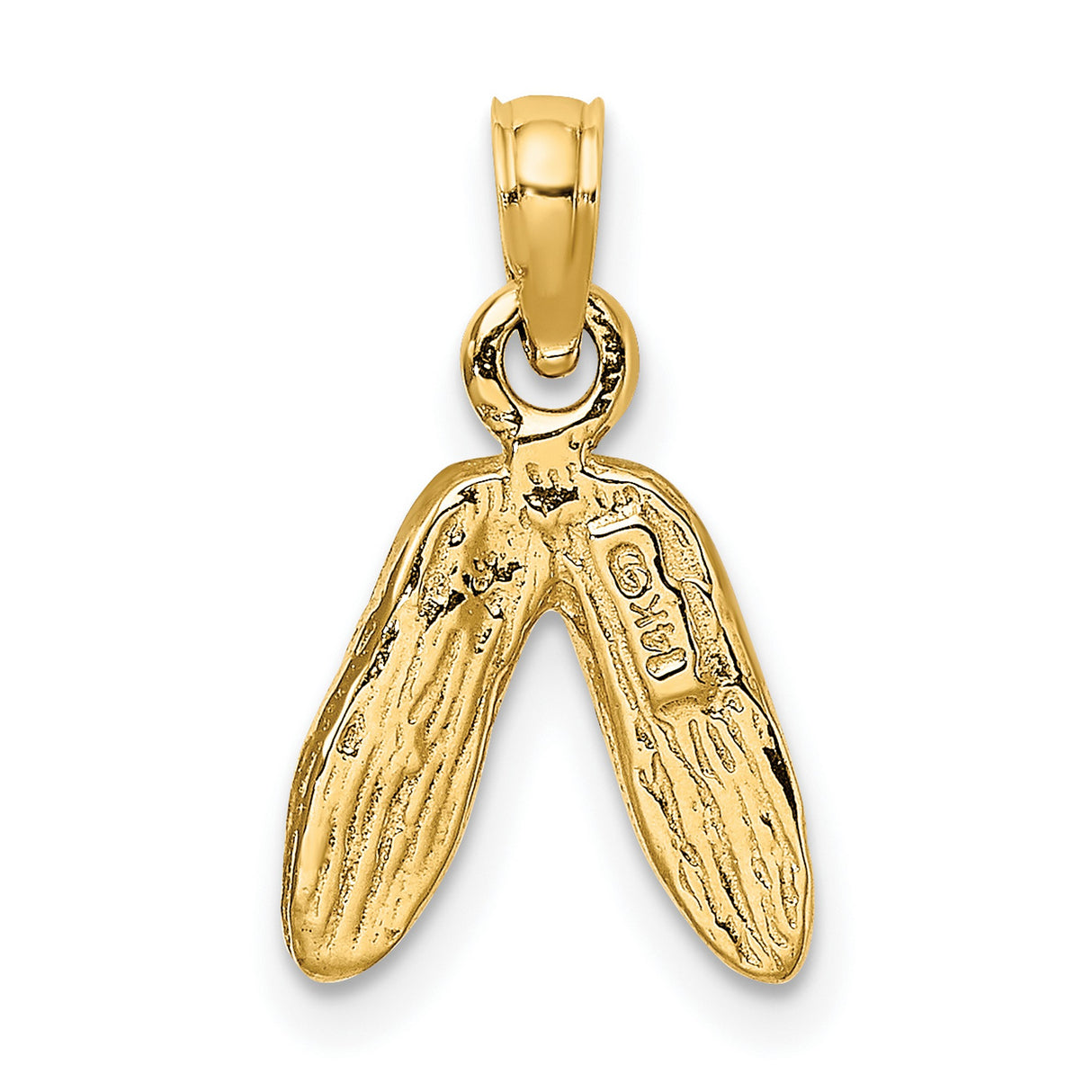 14k Yellow Gold Ten Commandments Pendant with Torah Tablets Engraving