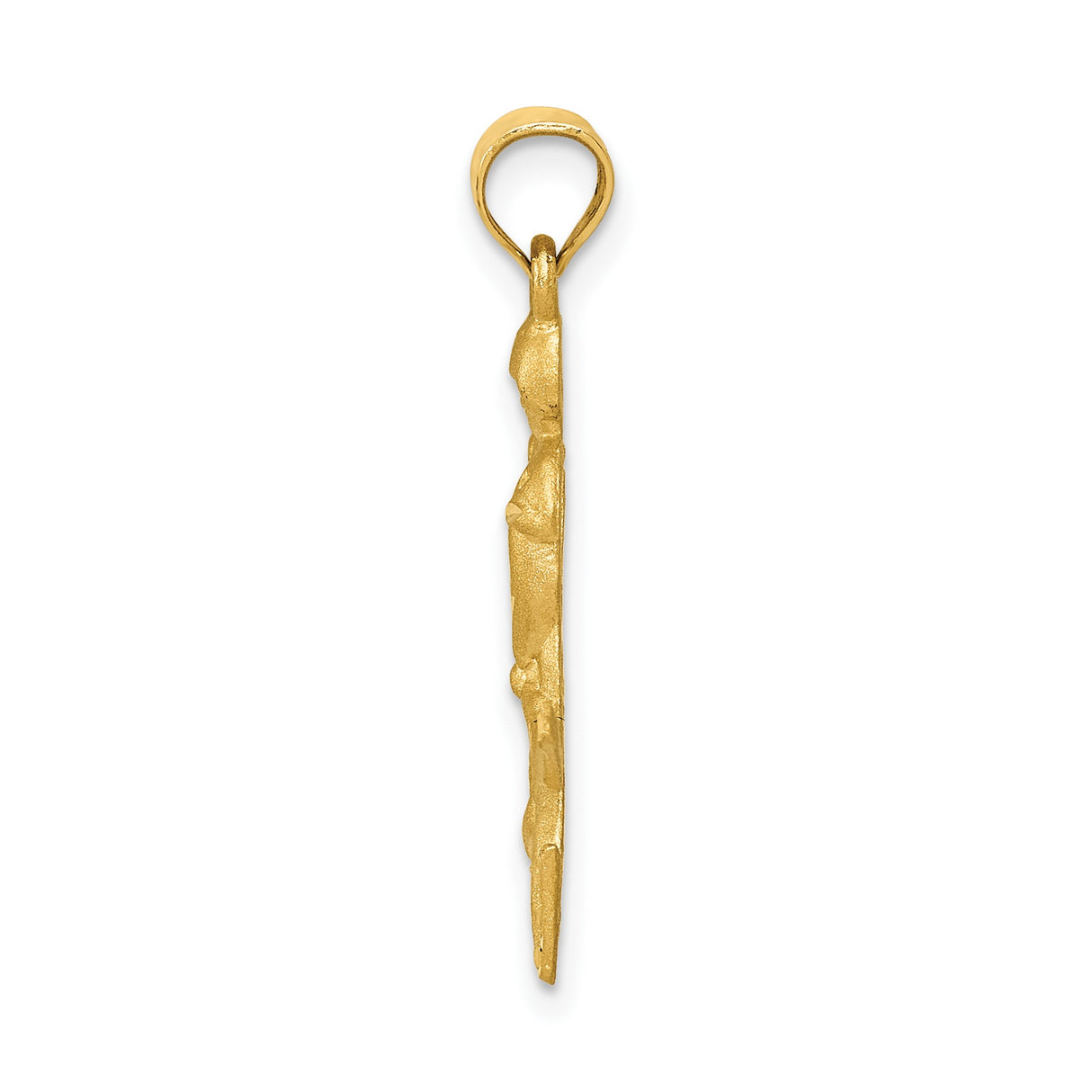 14k Yellow Gold Hockey Player Pendant with Stick and Helmet, Unisex Sports Charm