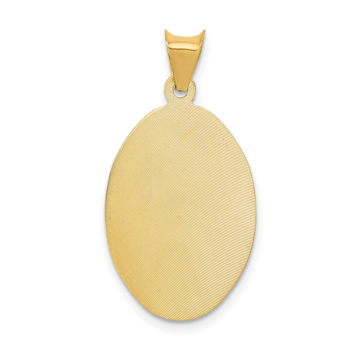 14k Tri Color Gold Oval Jesus Christ Pendant with Radiant Halo Accents