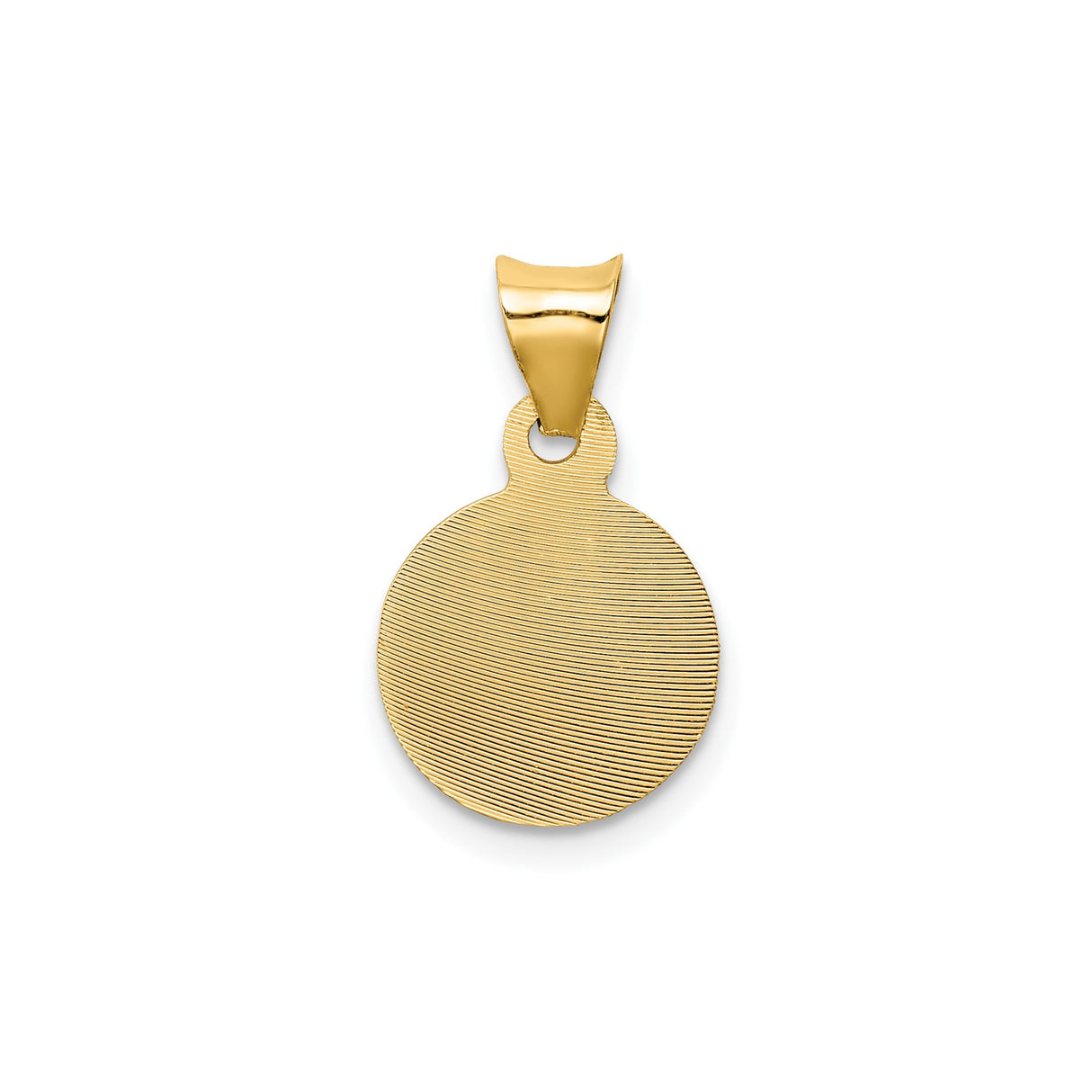 14k Yellow Gold Pendant with Raised Jesus Christ Sacred Heart Medallion Design