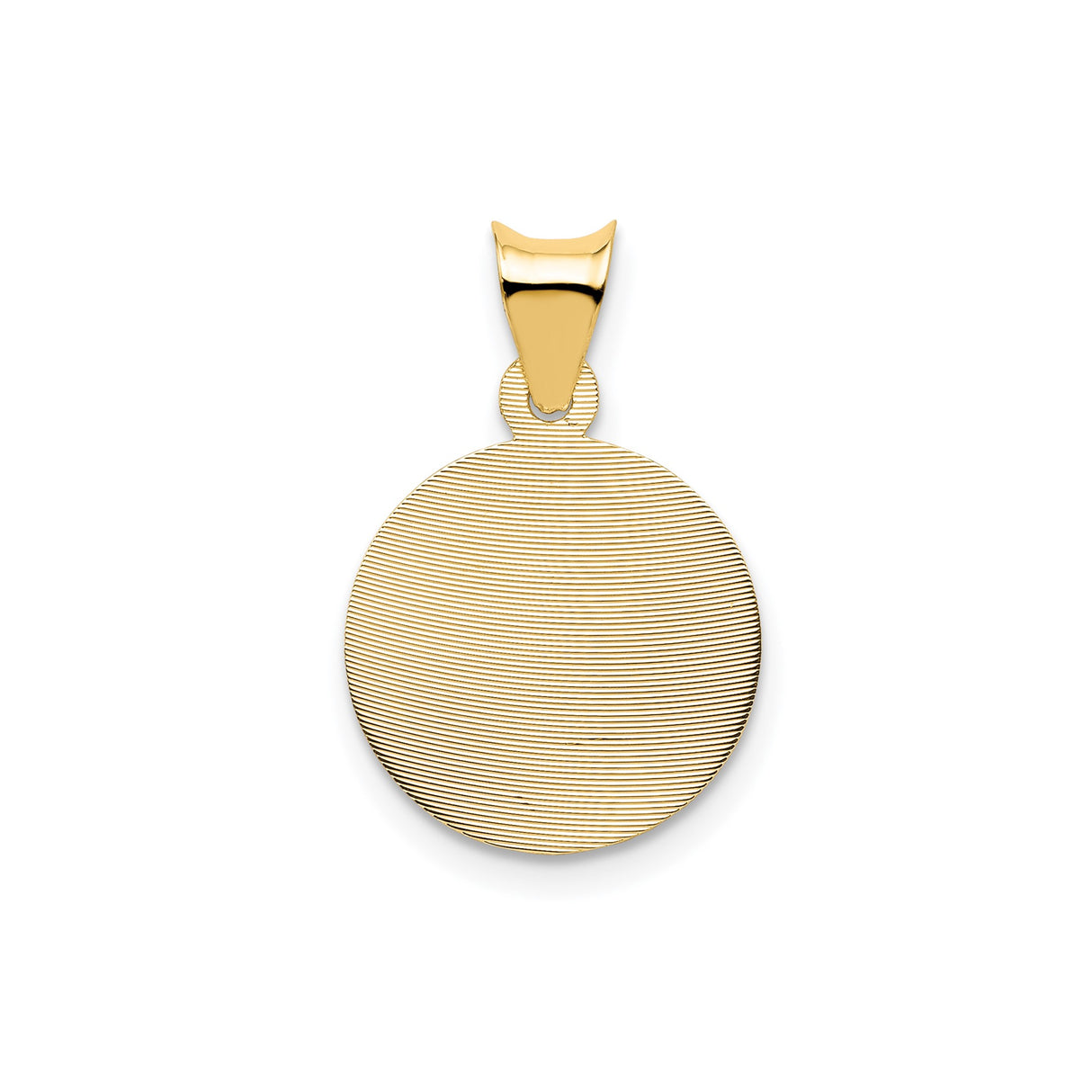 14k Yellow Gold Sacred Heart Jesus Pendant, Catholic Christian Medallion for Men and Women