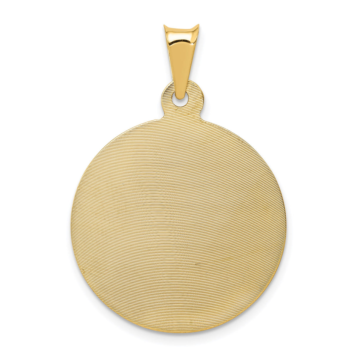 14k Yellow Gold Sacred Heart of Jesus Pendant, Catholic Religious Medal Charm