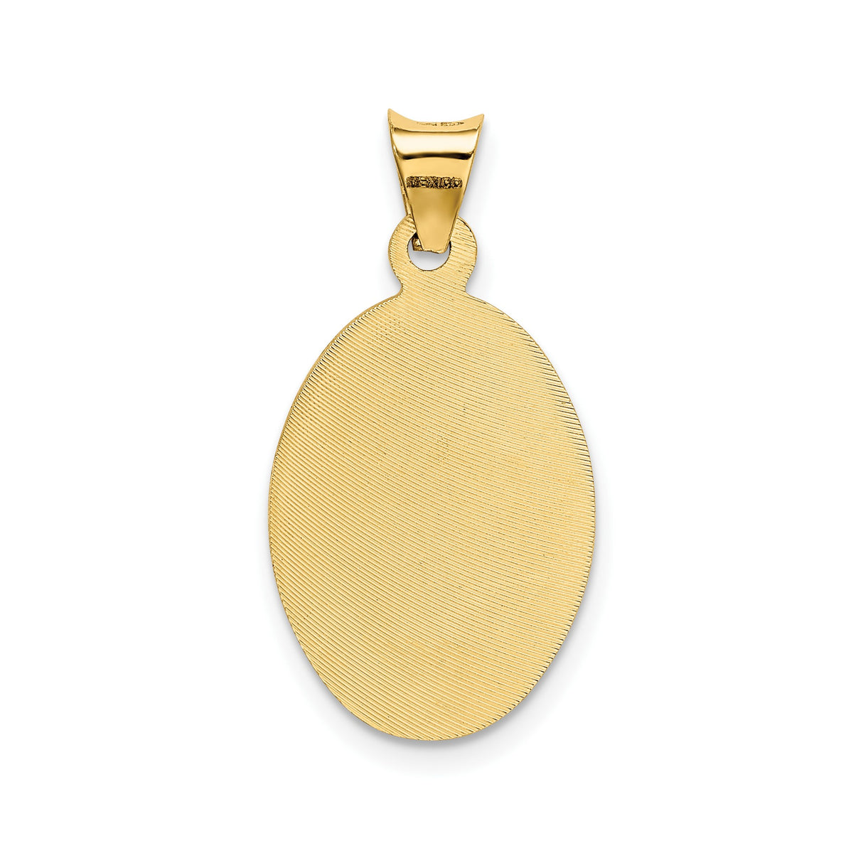 14k Yellow Gold Oval Pendant with Jesus Depiction and Radiating Light Theme