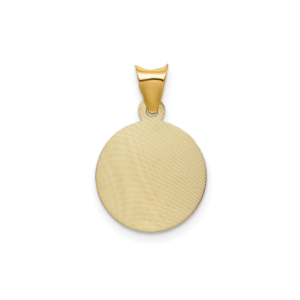 14k Yellow Gold Jesus Christ Pendant with Sunburst and Diamond Cut Accents, Religious Medallion