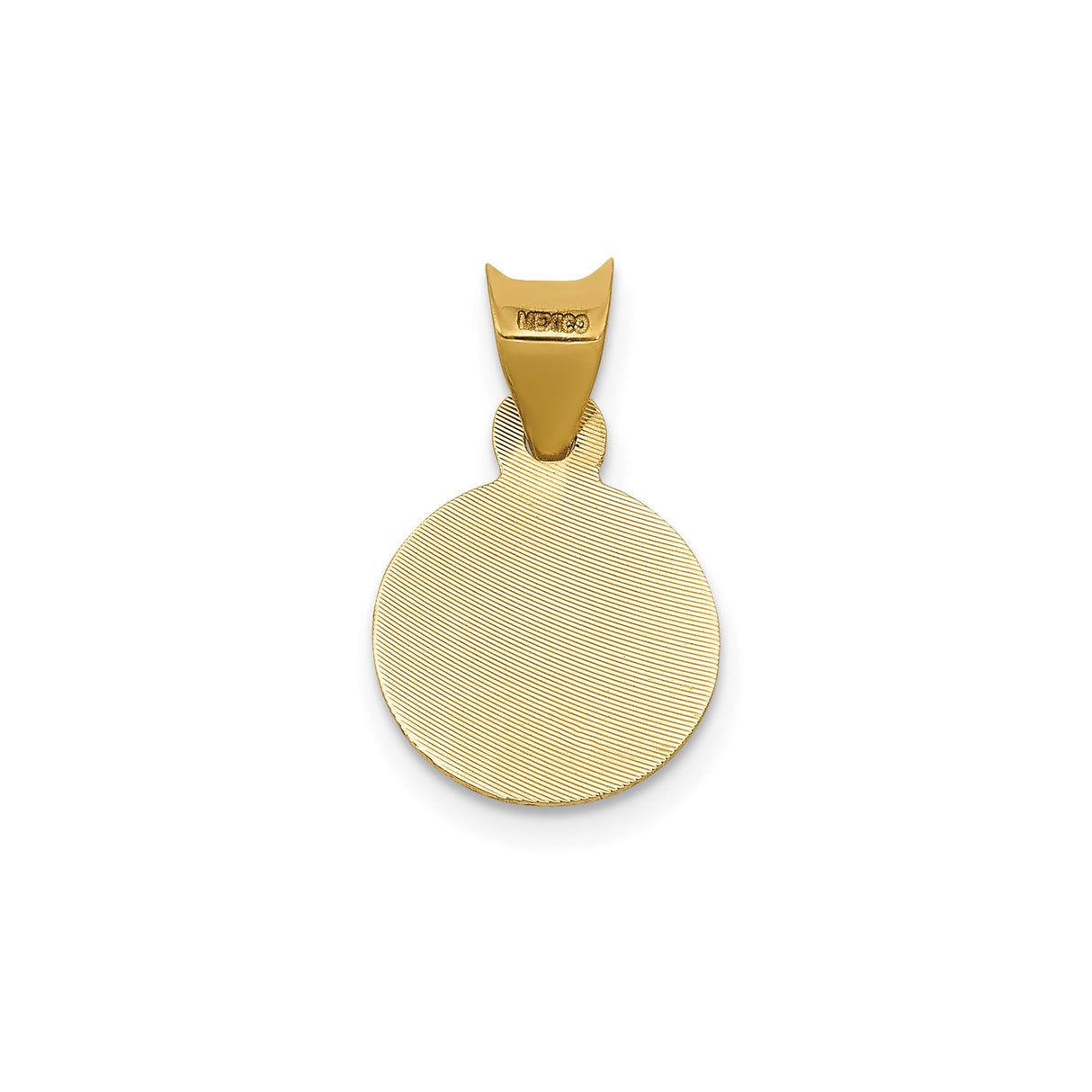 14k Tri-Color Gold Our Lady of Guadalupe Pendant with Rhodium Accents, Catholic Religious Medal