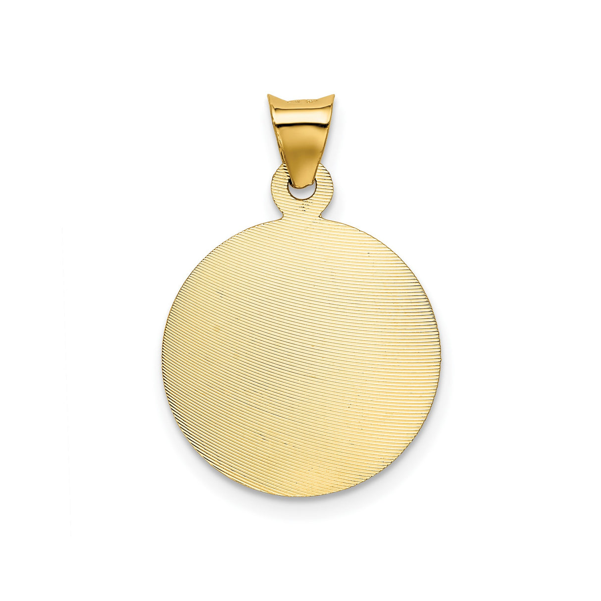 14k Tri-Color Gold Pendant with Rhodium Accents, Our Lady of Guadalupe Medallion