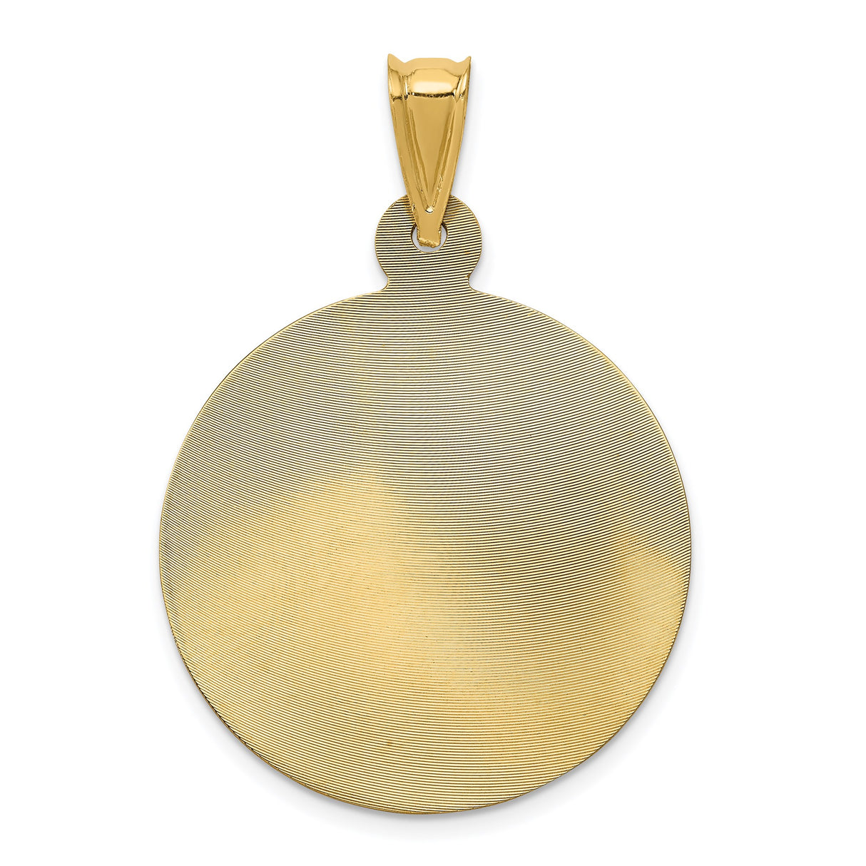 14k Multi-Tone Gold Our Lady of Guadalupe Round Pendant with Raised Virgin Mary Figure