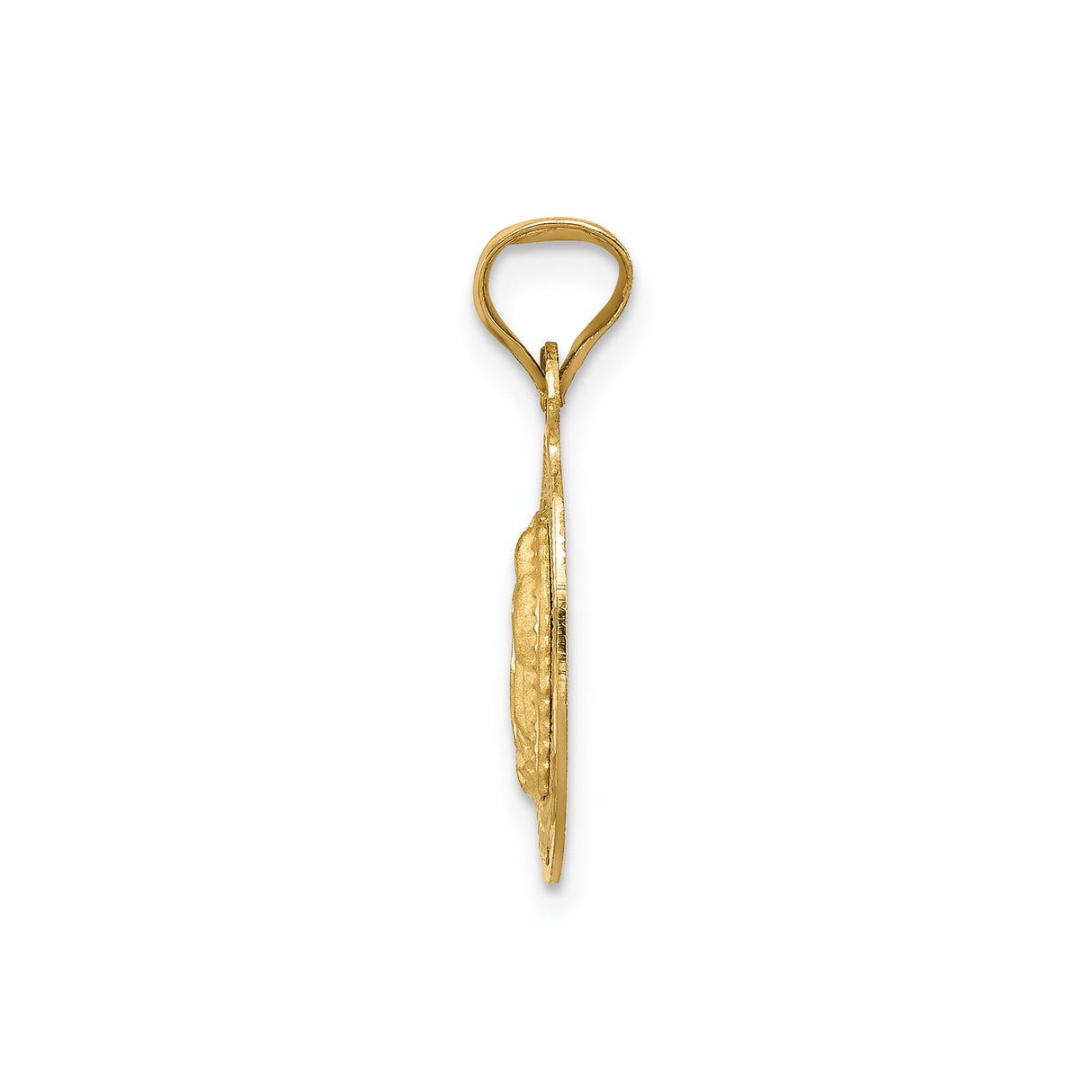 14k Yellow Gold Our Lady Guadalupe Virgin Mary Pendant, Catholic Religious Charm