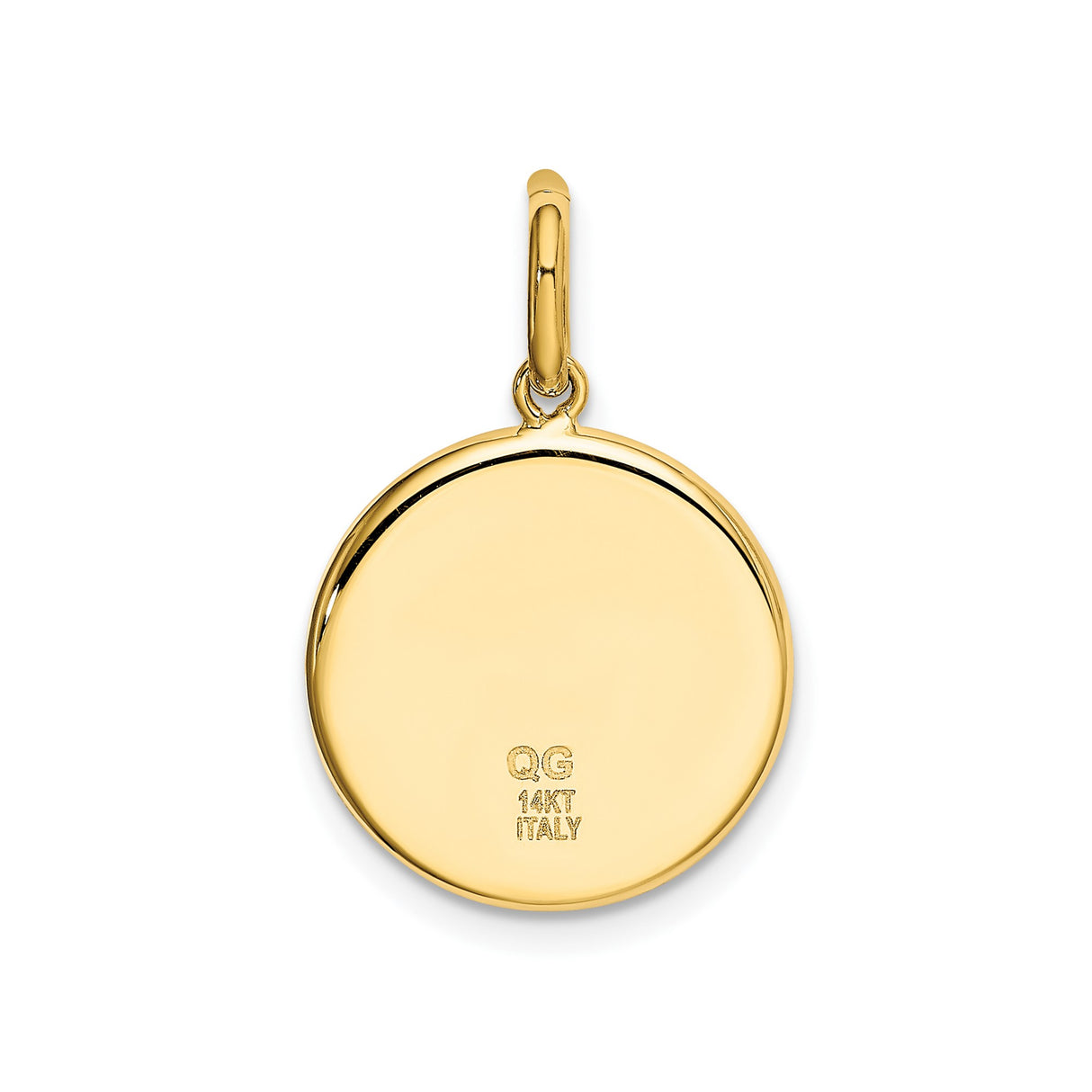 14k Yellow Gold Saint Christopher Medallion Pendant, Religious Travel Protection Jewelry for Men