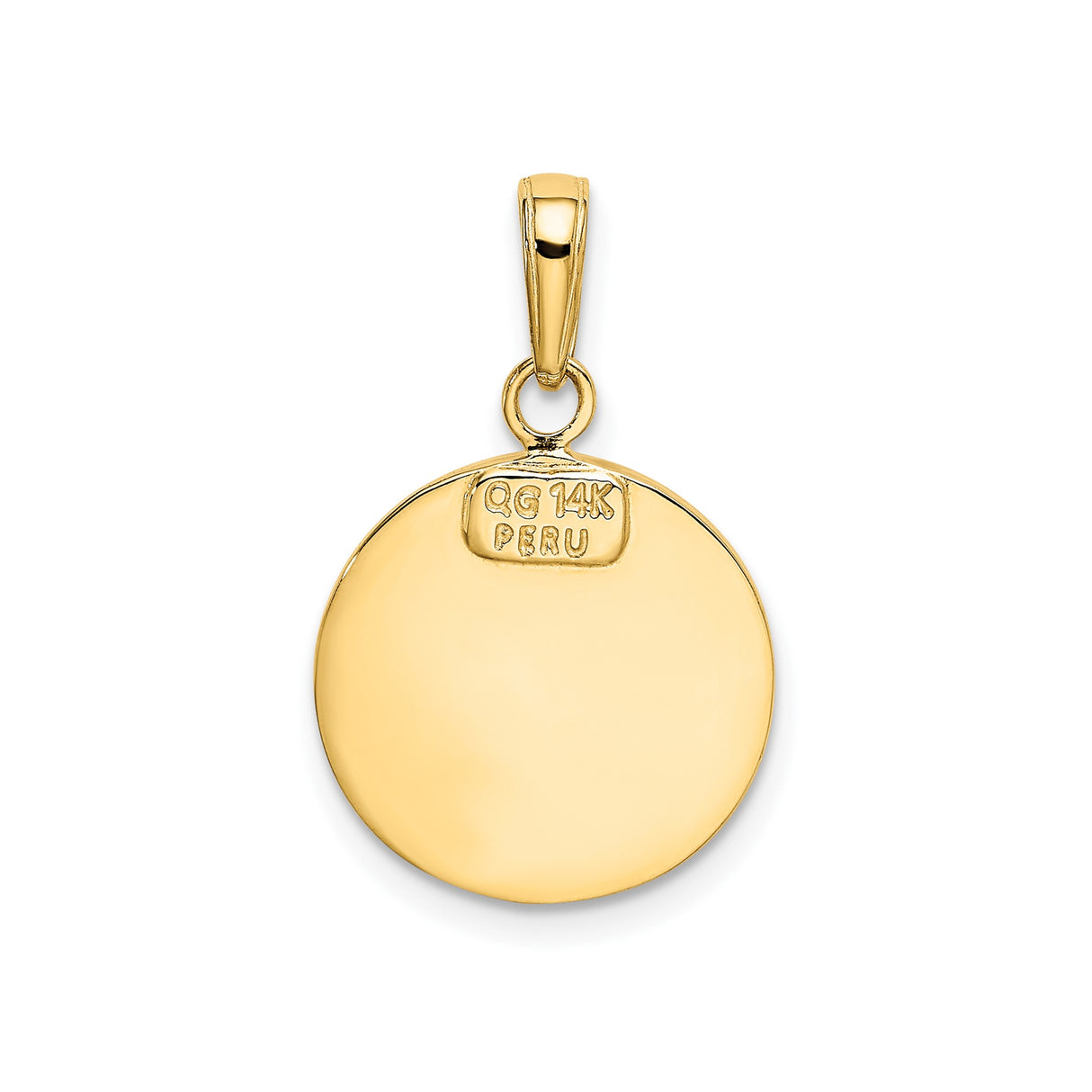 14k Yellow Gold Saint Michael Pendant, Catholic Archangel Medal with Pray for Us Engraving