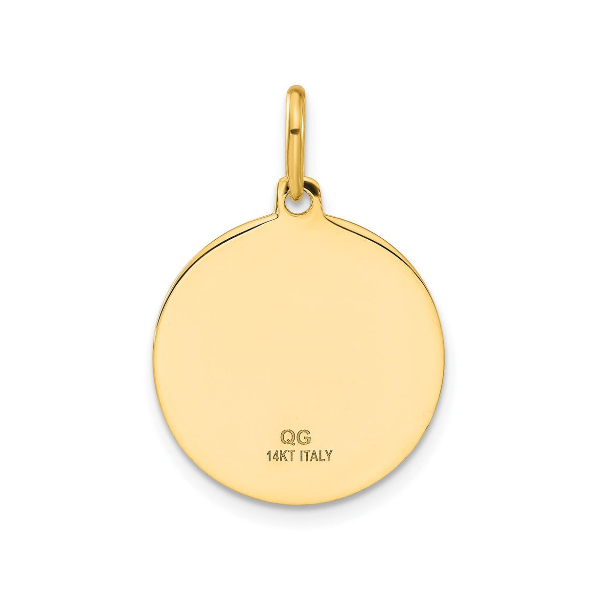 14k Yellow Gold Pope Francis Medallion Pendant with Papa Francesco Inscription
