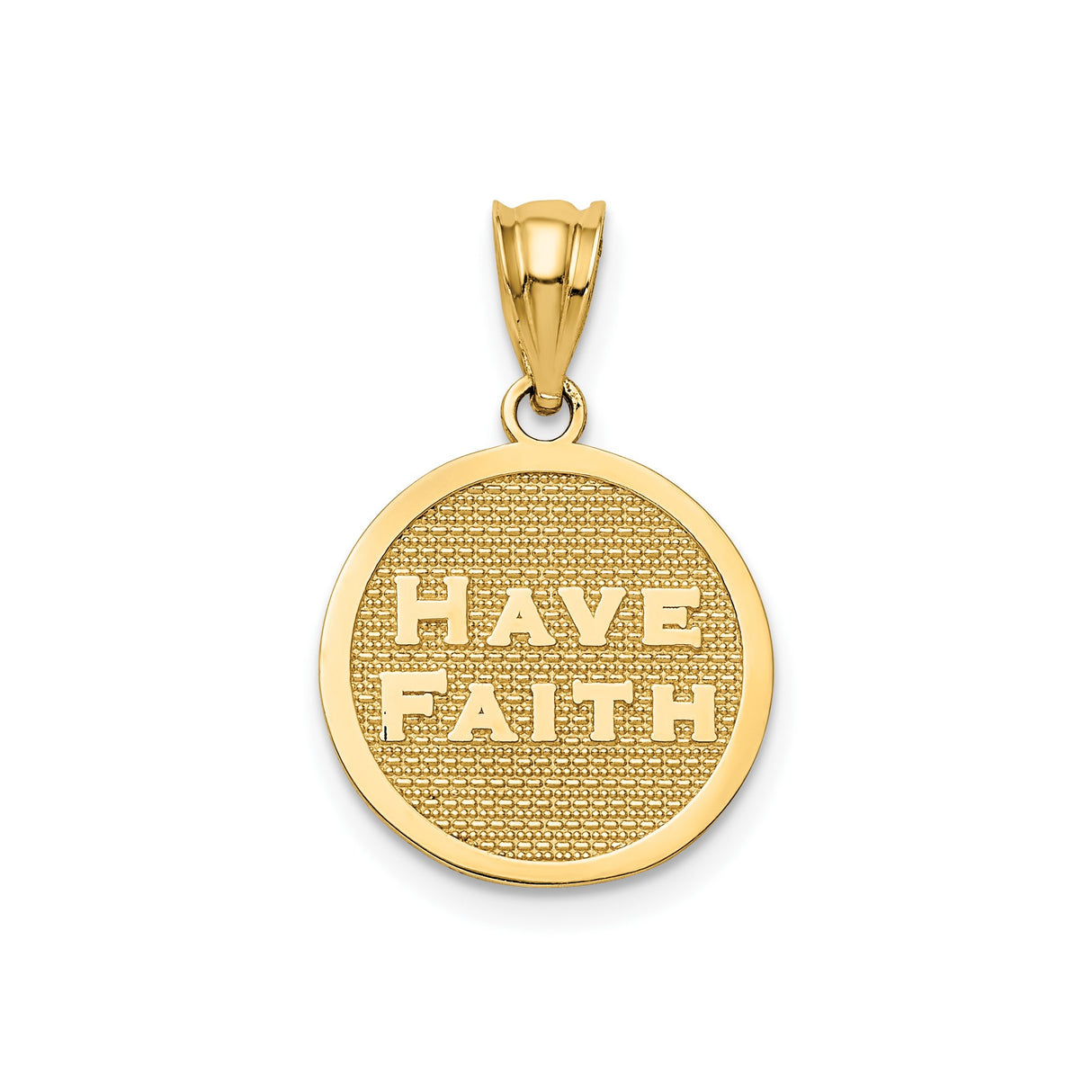 14k Yellow Gold Footprint Pendant, Baby Feet Motherhood Medallion for Women or Unisex Wear