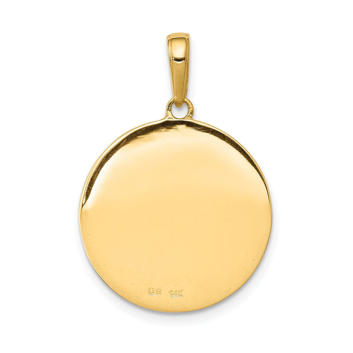 14k Yellow Gold Saint Anthony Pendant with Pray for Us Inscription, Catholic Religious Medal