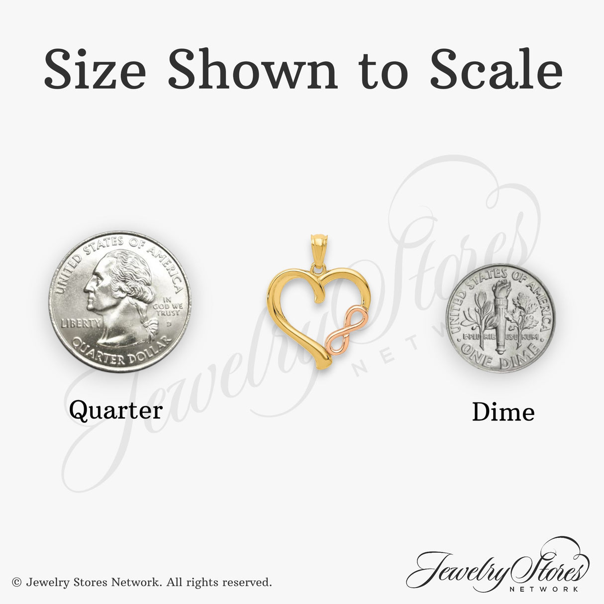 14k Two-Tone Gold Heart and Infinity Pendant, Yellow and Rose Gold, Romantic Jewelry for Women