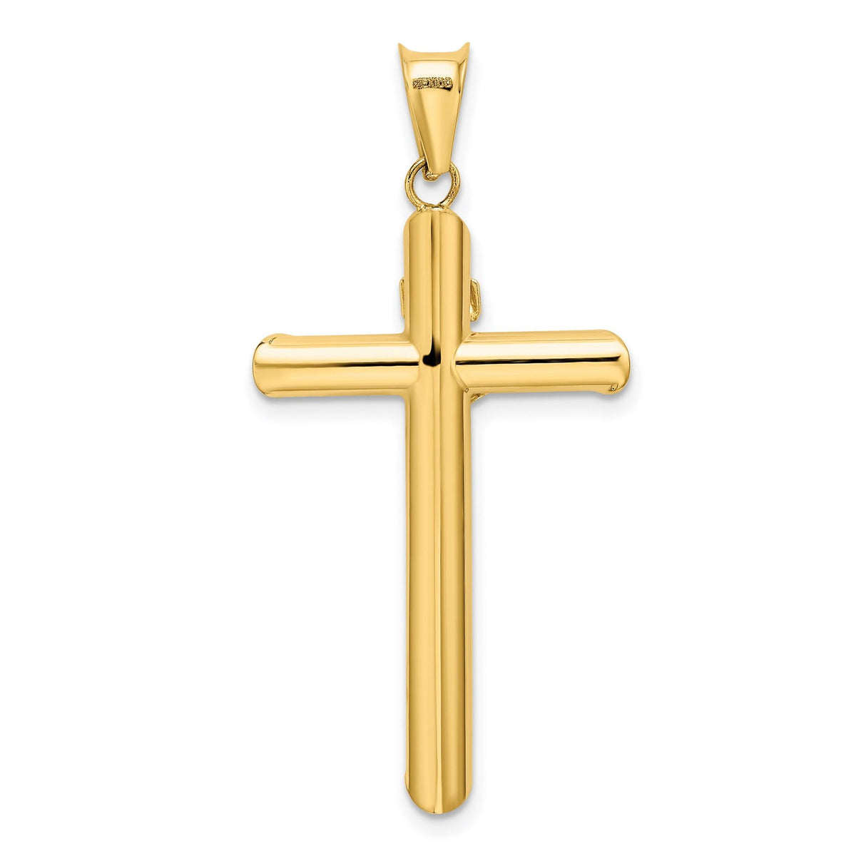14k Multi-Tone Gold Crucifix Cross Pendant Featuring Jesus on INRI Latin Cross