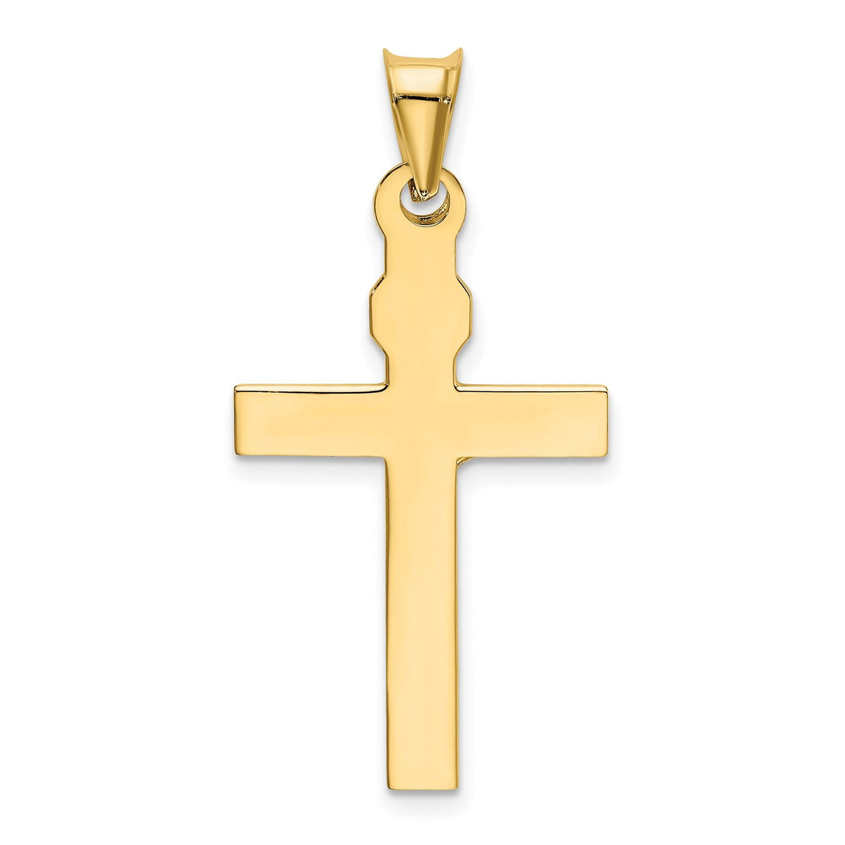 14k Multi-Tone Gold Crucifix Cross Pendant with INRI Latin Christian Design