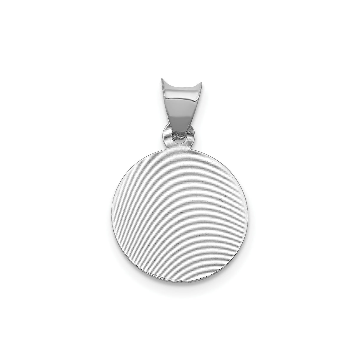 14k White Gold Virgin Mary Pendant, Our Lady of Guadalupe Religious Medallion Charm