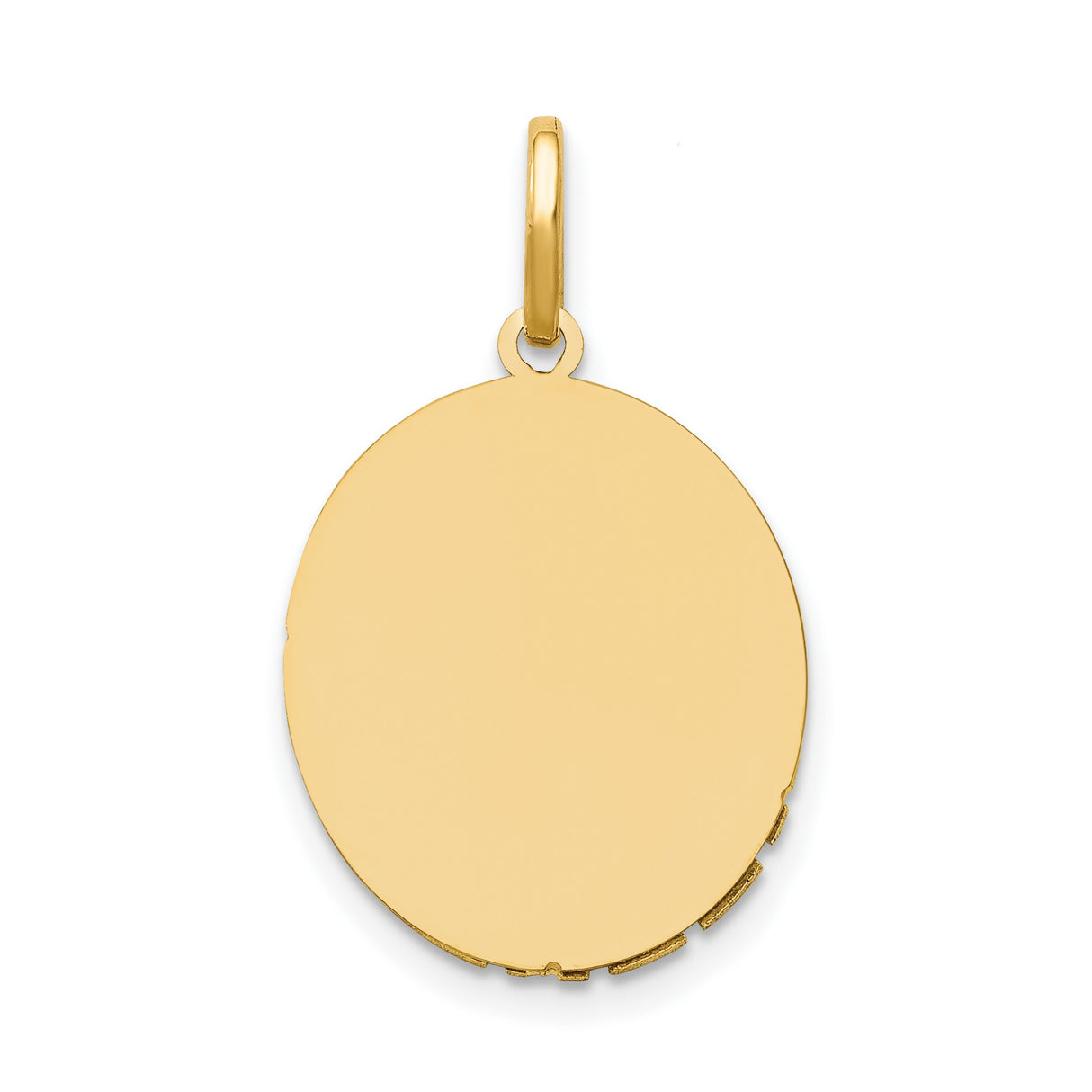 14k Two-Tone Gold Oval Pendant, Our Lady of Guadalupe with Sunburst and Greek Key Border
