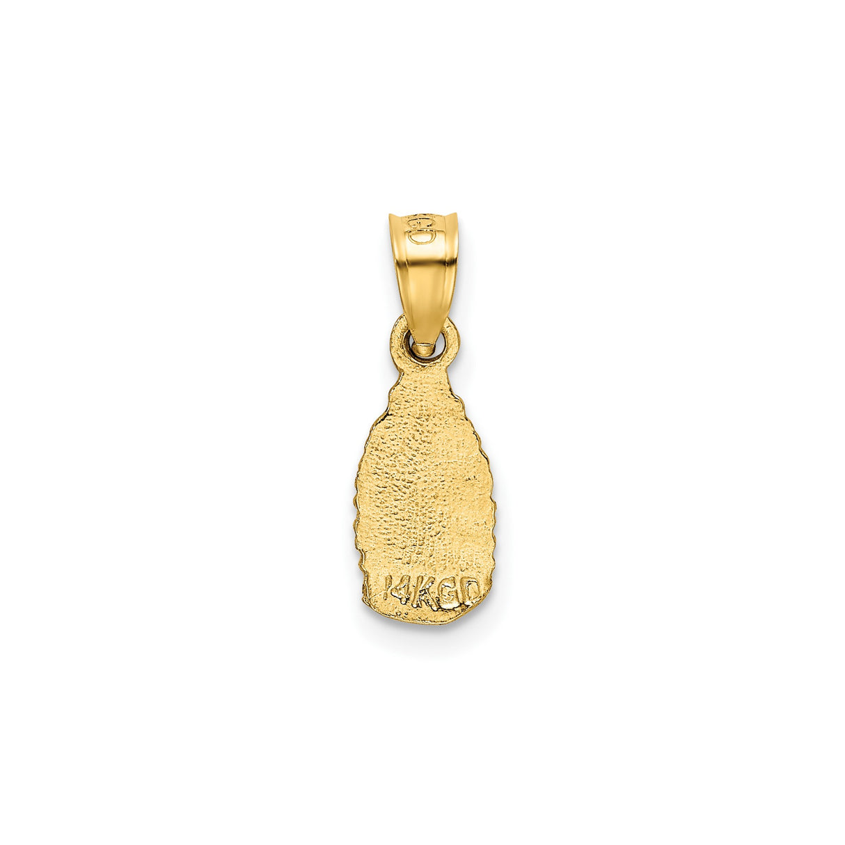 14k Yellow Gold Virgin Mary Pendant, Our Lady of Guadalupe Religious Charm