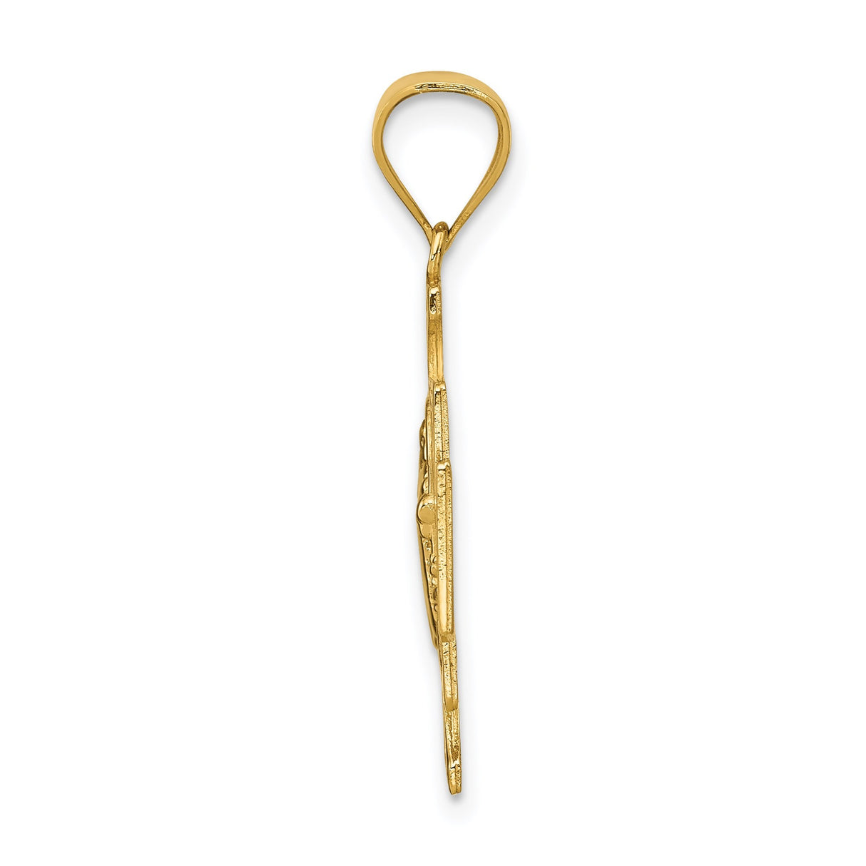 14k Yellow Gold Cross Pendant with Maltese Saint Religious Symbol for Men and Women