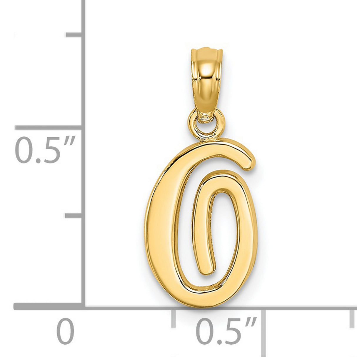 14k Yellow Gold Initial Pendant with Script Letter G, Monogram Charm for Women or Unisex Wear