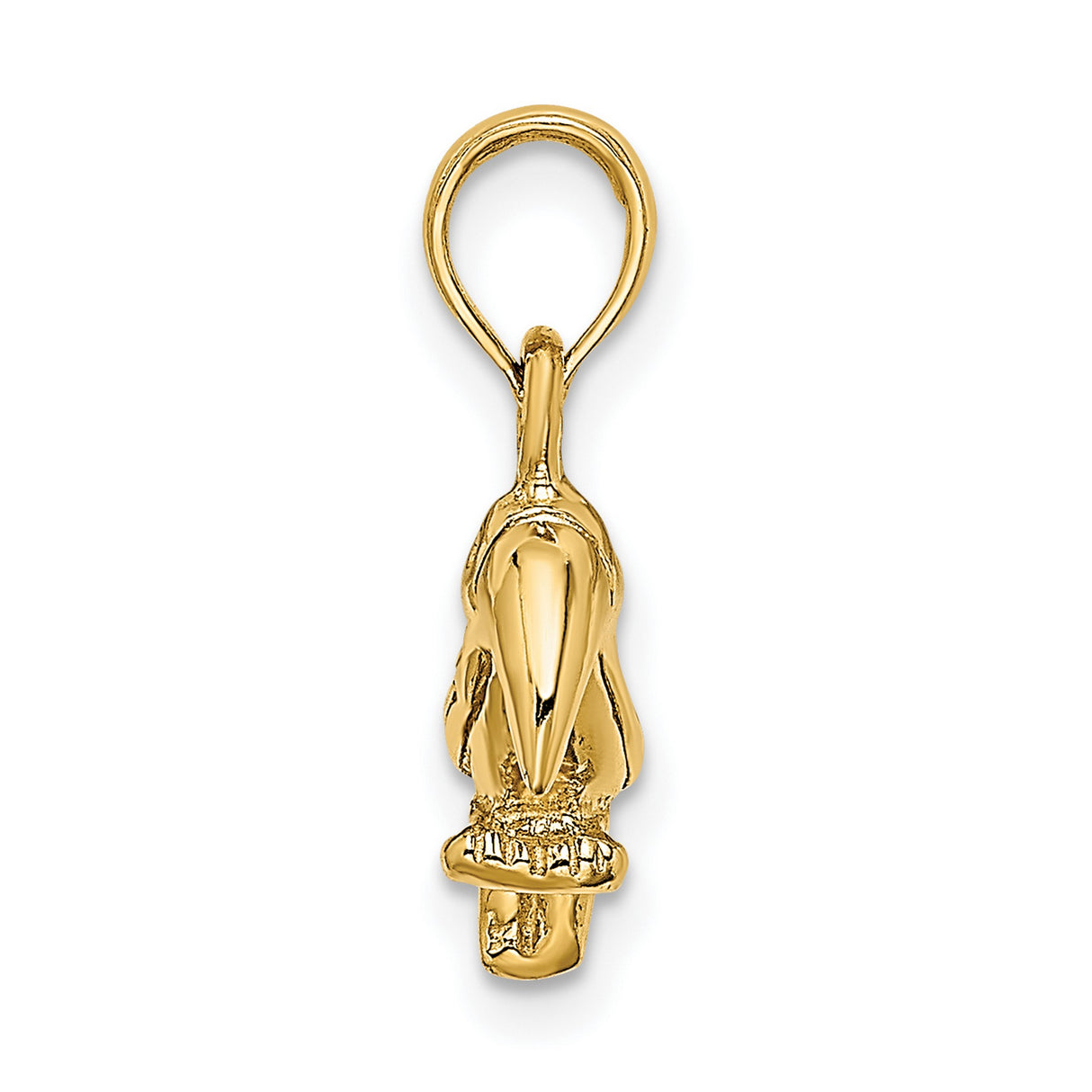 14k Yellow Gold Toucan Bird Pendant Charm, Detailed Tropical Animal Jewelry for Women or Unisex