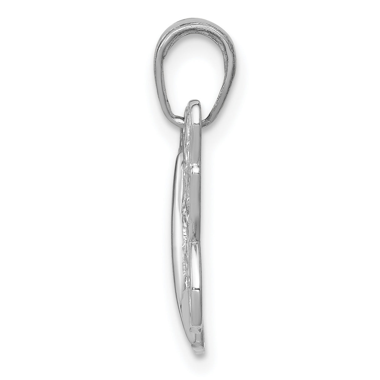 14k White Gold Butterfly Pendant with Open Filigree Wings, Nature-Inspired Design for Women