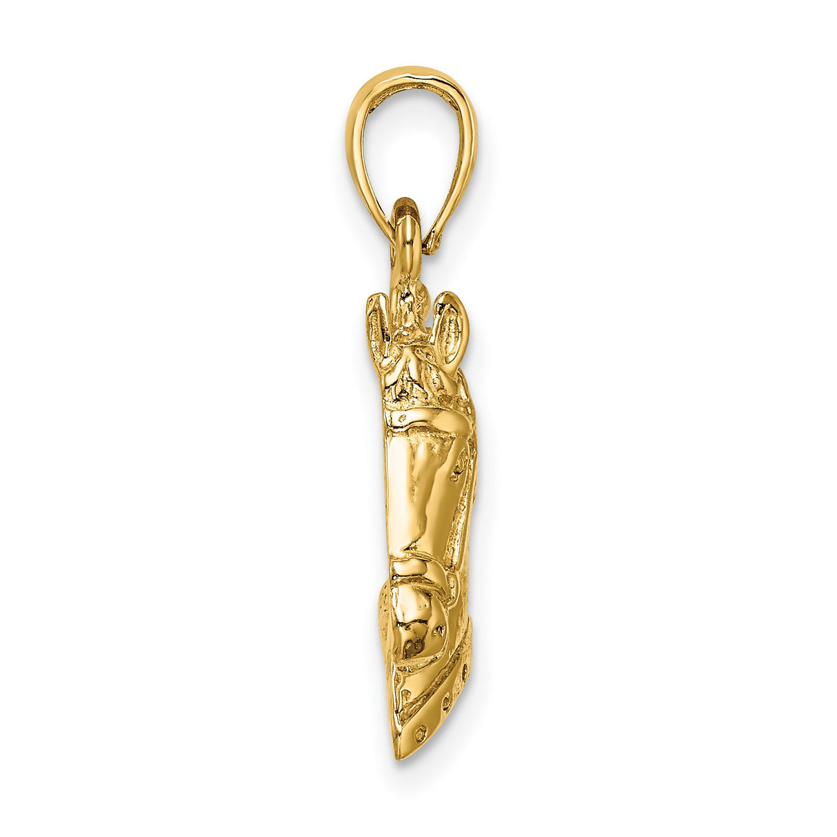 14k Yellow Gold Horse Head Pendant with Detailed Mane and Bridle, Western Cowboy Style Charm