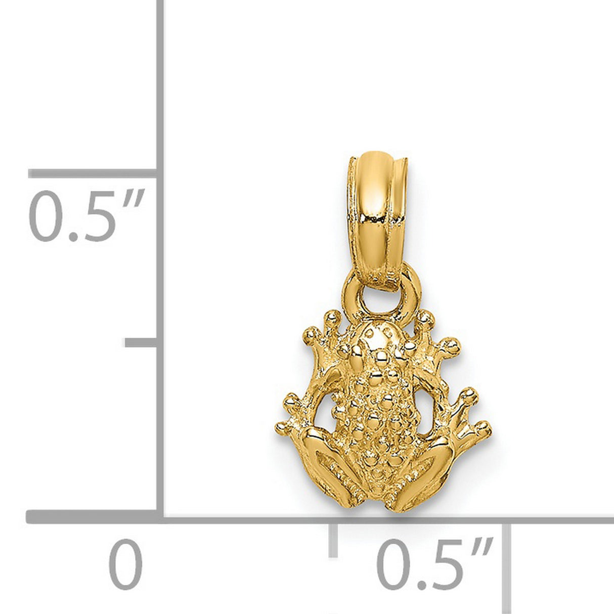 14k Yellow Gold Frog Pendant, Nature-Inspired Animal Totem with Spiritual Design