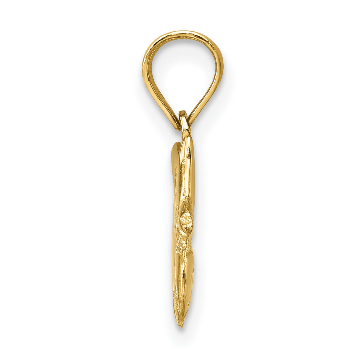 14k Yellow Gold Cat Pendant, Playful Kitten with Ball Design, Solid Gold Animal Charm for Women