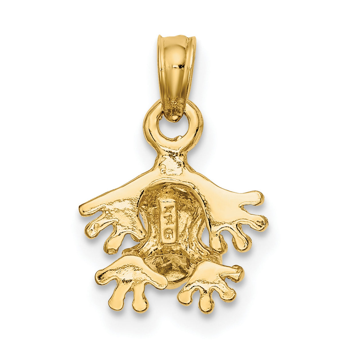 14k Yellow Gold Tree Frog Pendant, Nature Charm with Animal Symbolism for Women or Unisex Wear