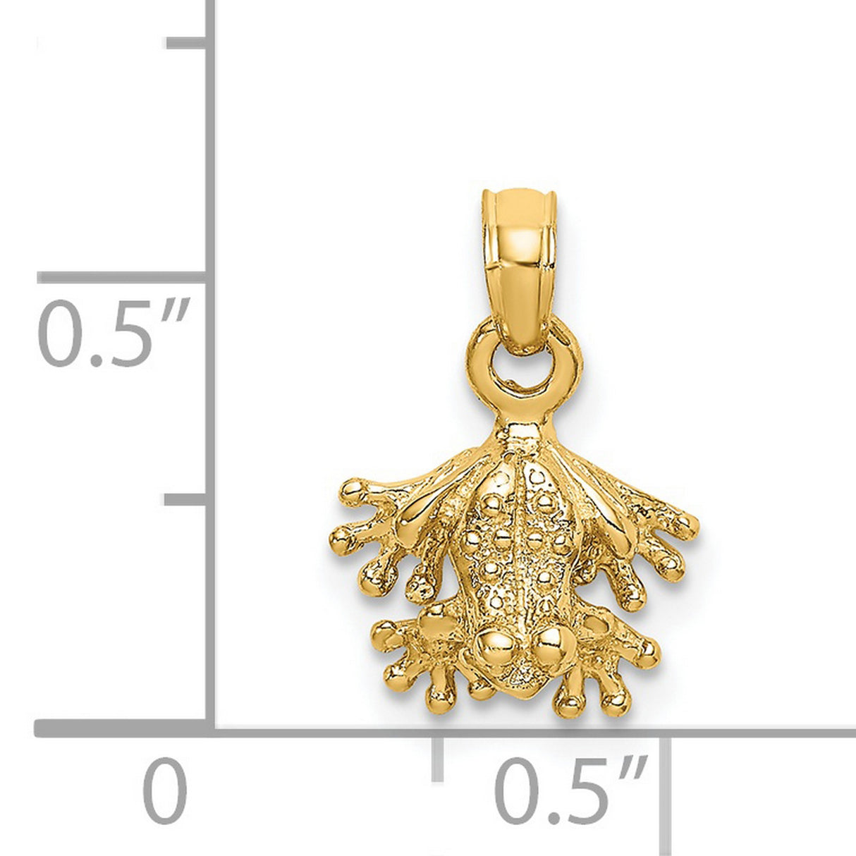14k Yellow Gold Tree Frog Pendant, Nature Charm with Animal Symbolism for Women or Unisex Wear