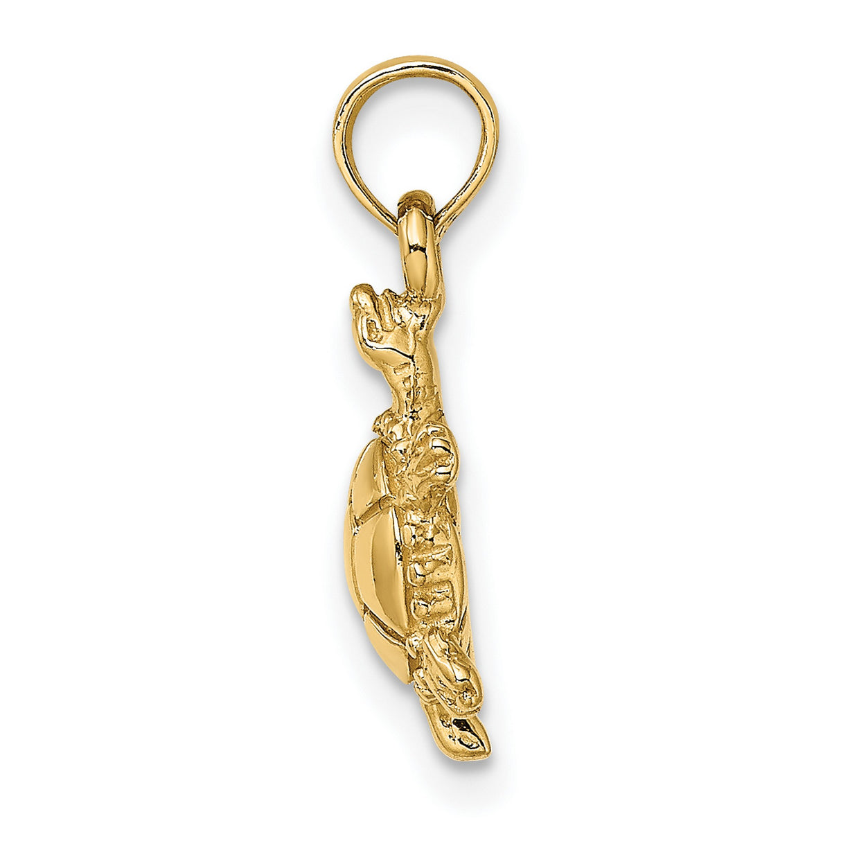 14k Yellow Gold Turtle Pendant Charm with Detailed Sea Turtle Design, Nature Inspired Jewelry