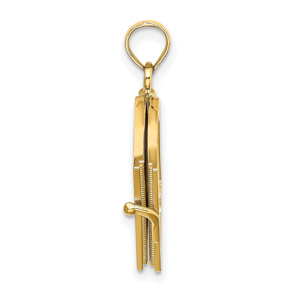 14k Yellow Gold Book Locket Pendant with Pink Enamel, Romantic Love Story Jewelry for Women