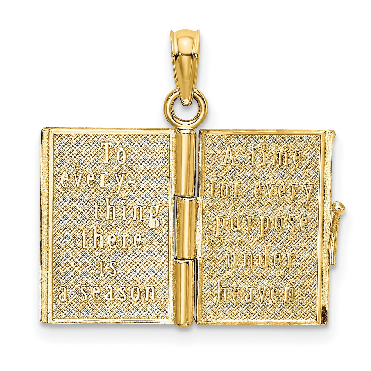 14k Yellow Gold Locket Pendant with Blue Enamel Butterfly and White Flower Design