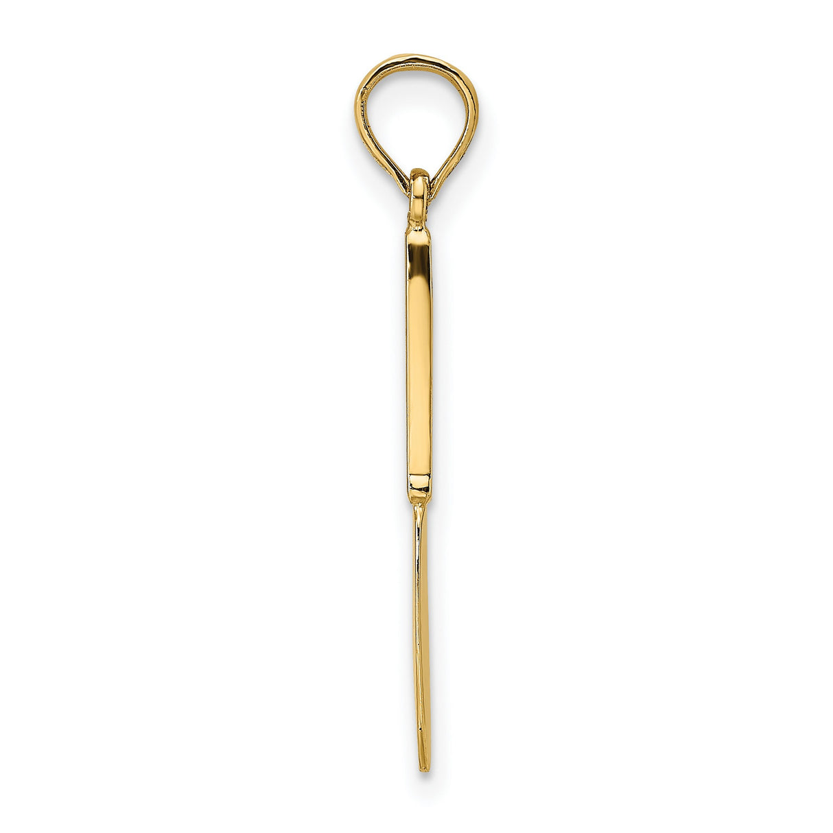 14k Yellow Gold Butter Knife Pendant, Miniature Culinary Charm for Women or Unisex Wear