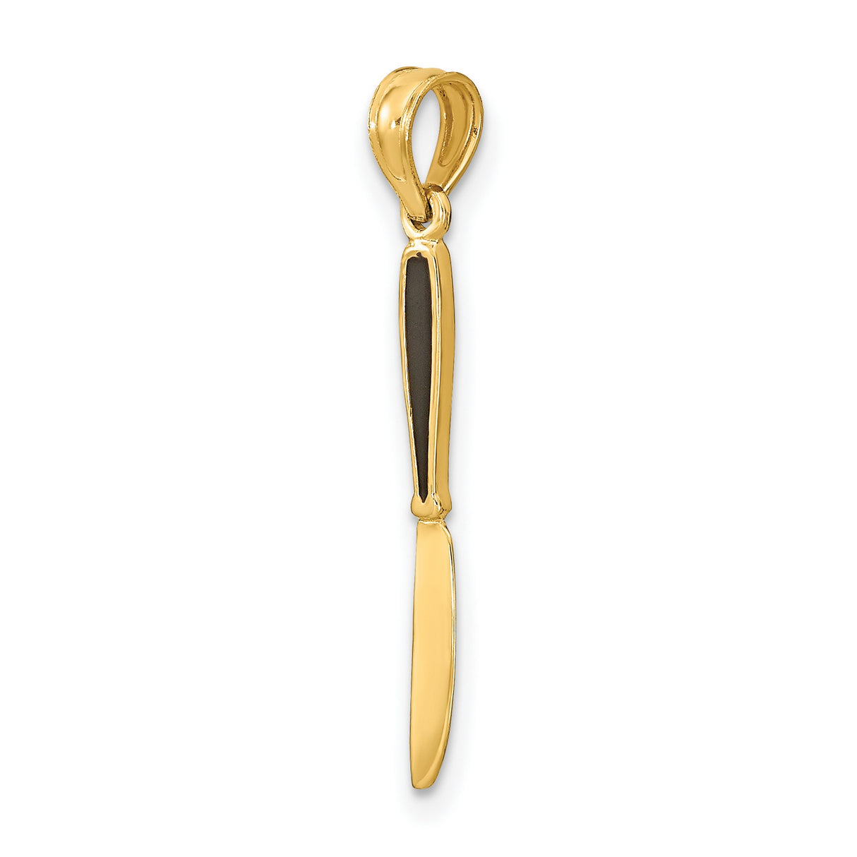 14k Yellow Gold Butter Knife Pendant, Miniature Culinary Charm for Women or Unisex Wear
