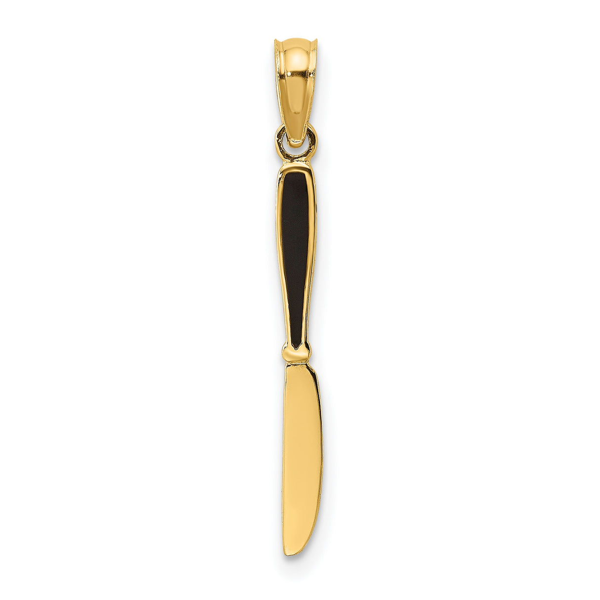 14k Yellow Gold Butter Knife Pendant, Miniature Culinary Charm for Women or Unisex Wear