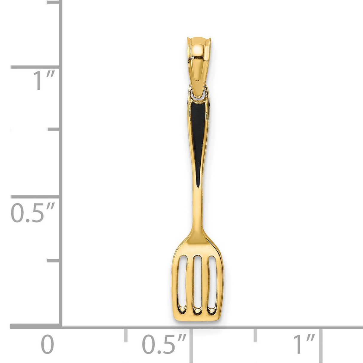 14k Yellow Gold Spatula Pendant, Kitchen Utensil Charm for Chefs and Culinary Enthusiasts
