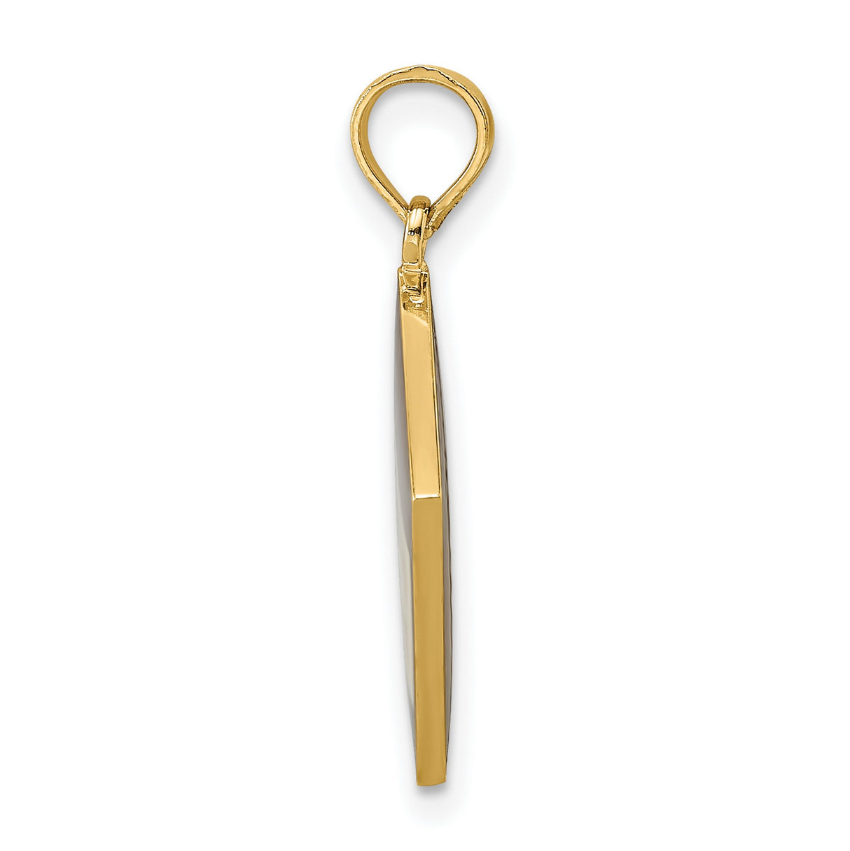 14k Yellow Gold Cookbook Pendant Charm, Square Book Design, Culinary Kitchen Jewelry