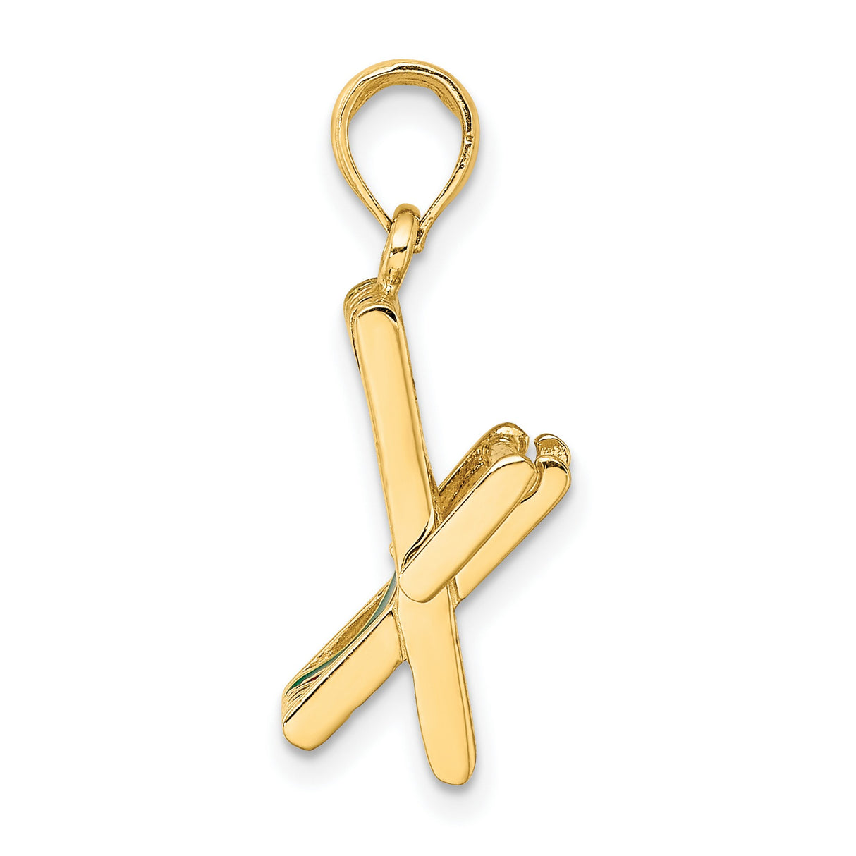 14k Yellow Gold Torah Scroll Pendant with Blue Red Green Enamel, Jewish Faith Charm