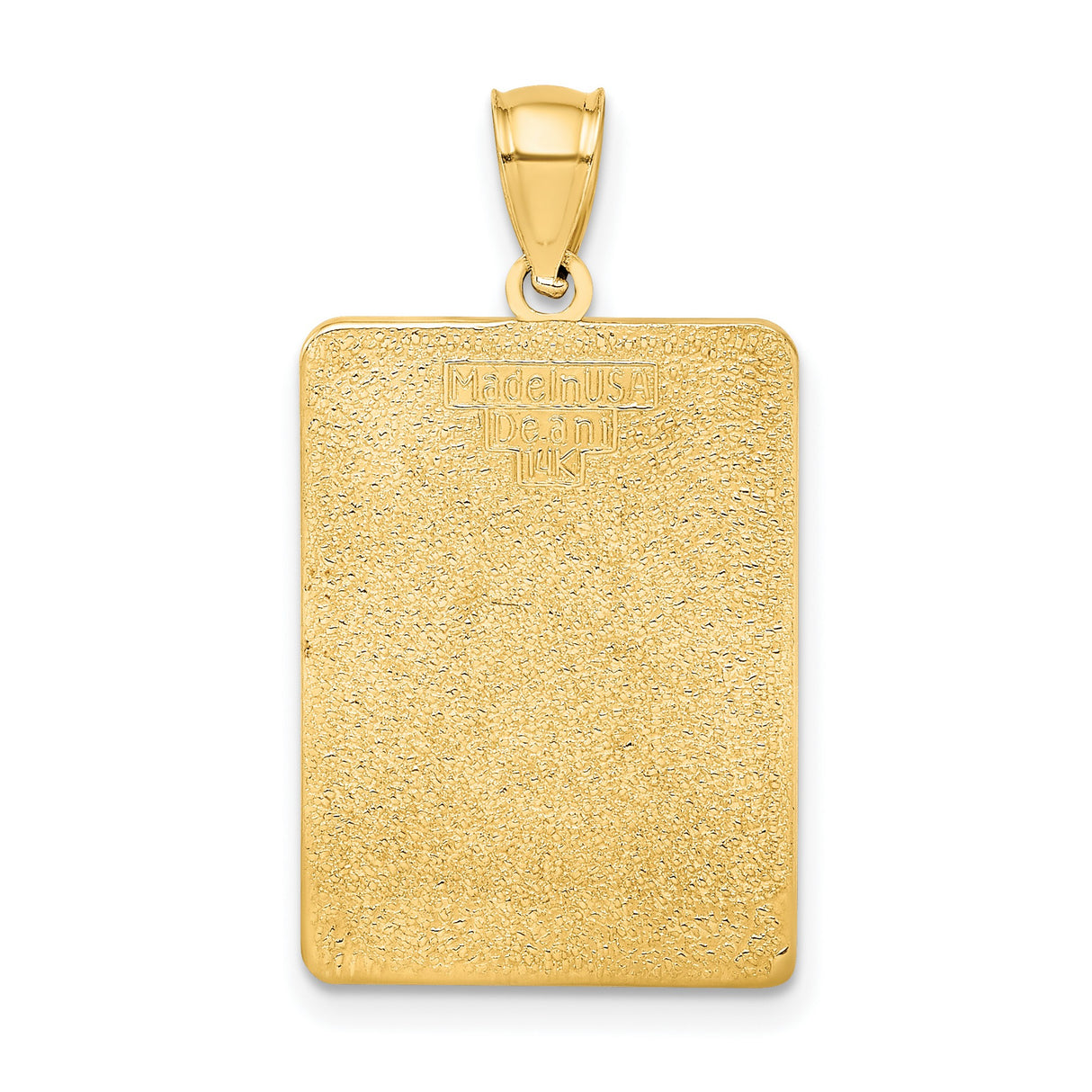 14k Yellow Gold Mile Zero Pendant, Green Road Sign Design, Key West Travel Charm