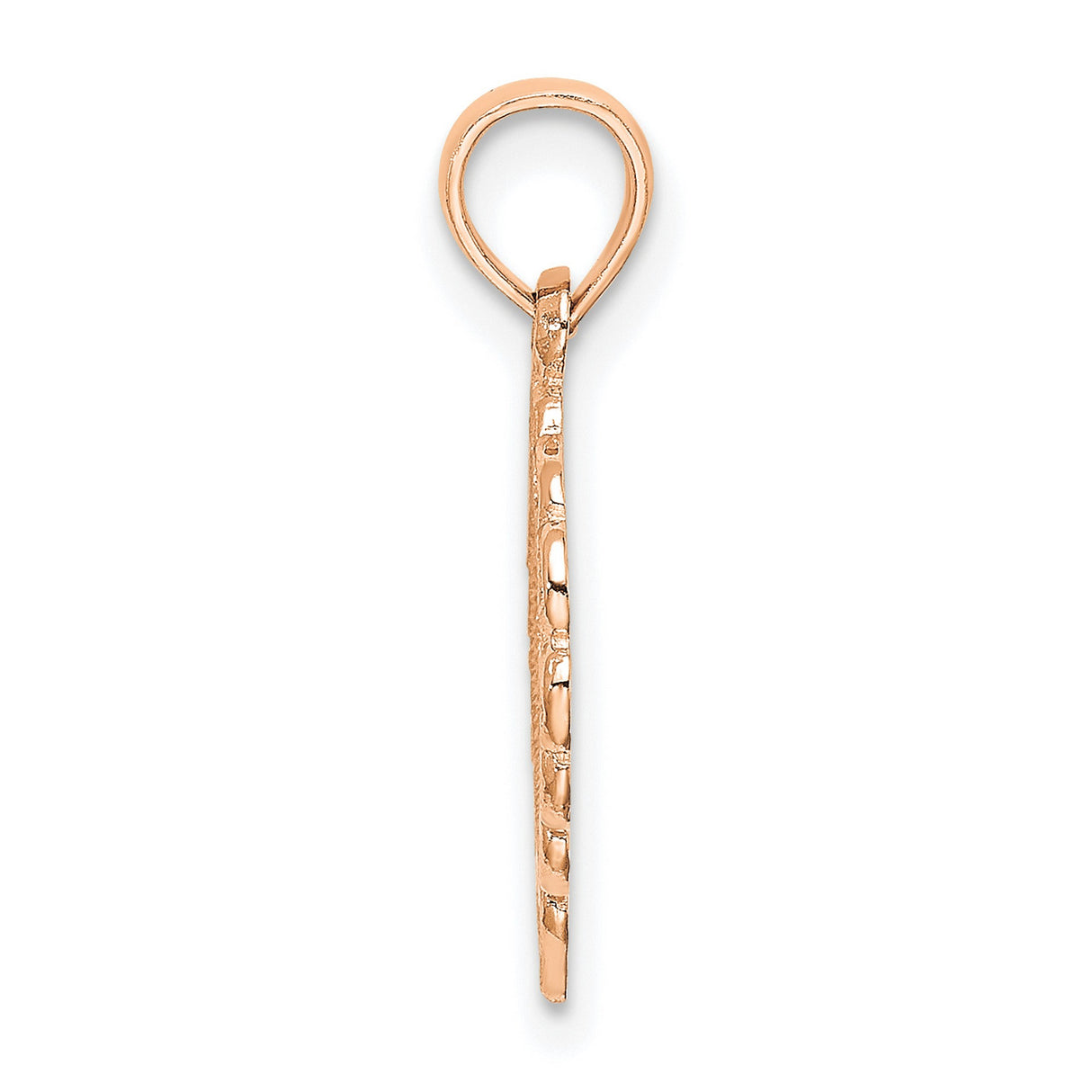 14k Rose Gold Heart Pendant with Filigree and Openwork Design, Symbol of Love and Romance