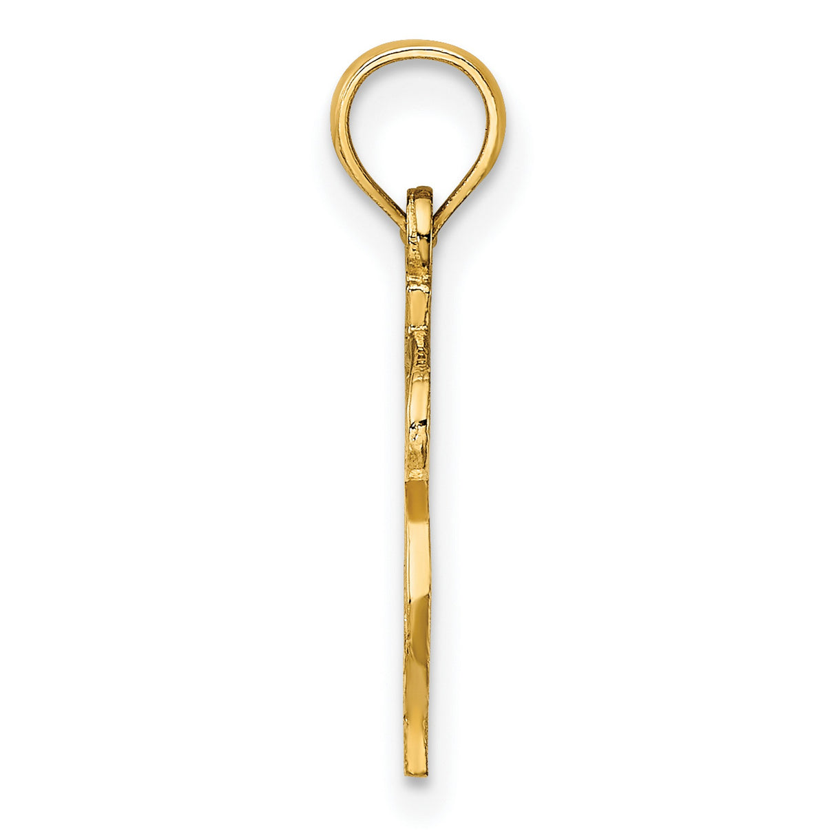 14k Yellow Gold Dollar Sign Pendant, Bold Textured Money Symbol, Hip Hop Style for Men or Unisex