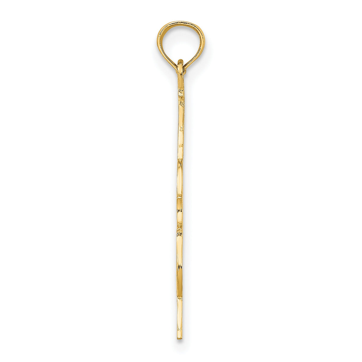 14k Yellow Gold Violin Pendant with Artistic Instrument Design for Music Lovers