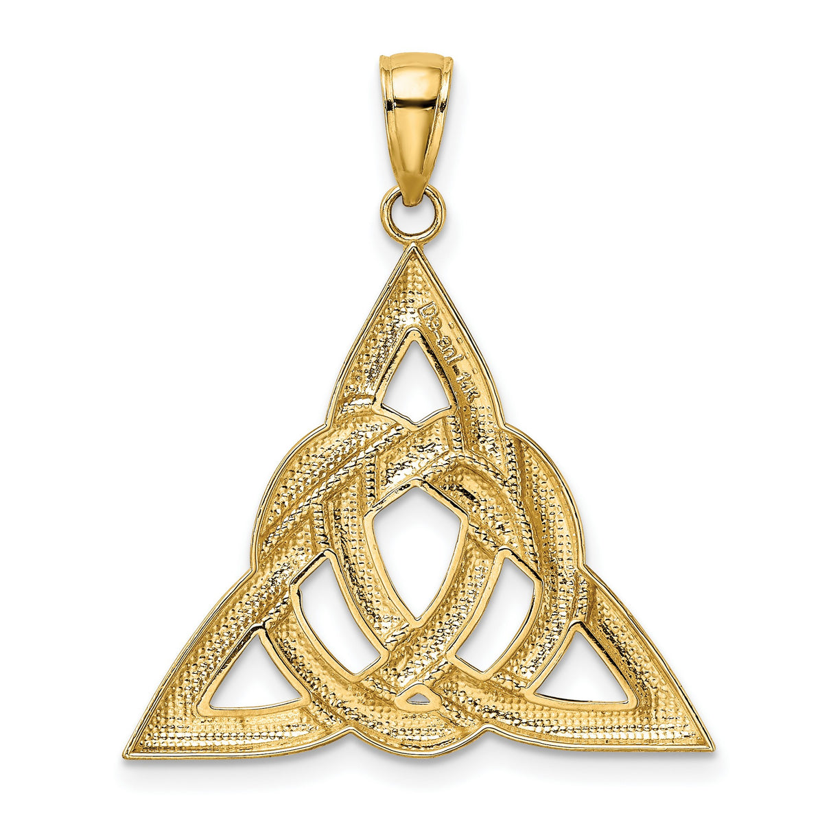 14k Yellow Gold Pendant with Triquetra Celtic Trinity Knot Design