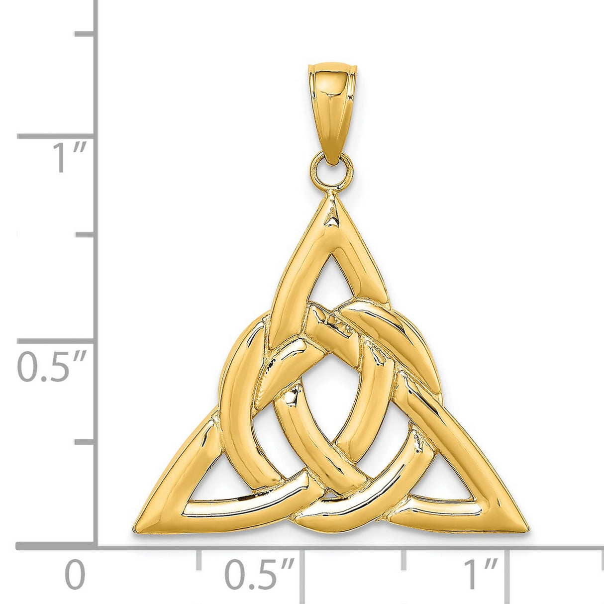 14k Yellow Gold Pendant with Triquetra Celtic Trinity Knot Design