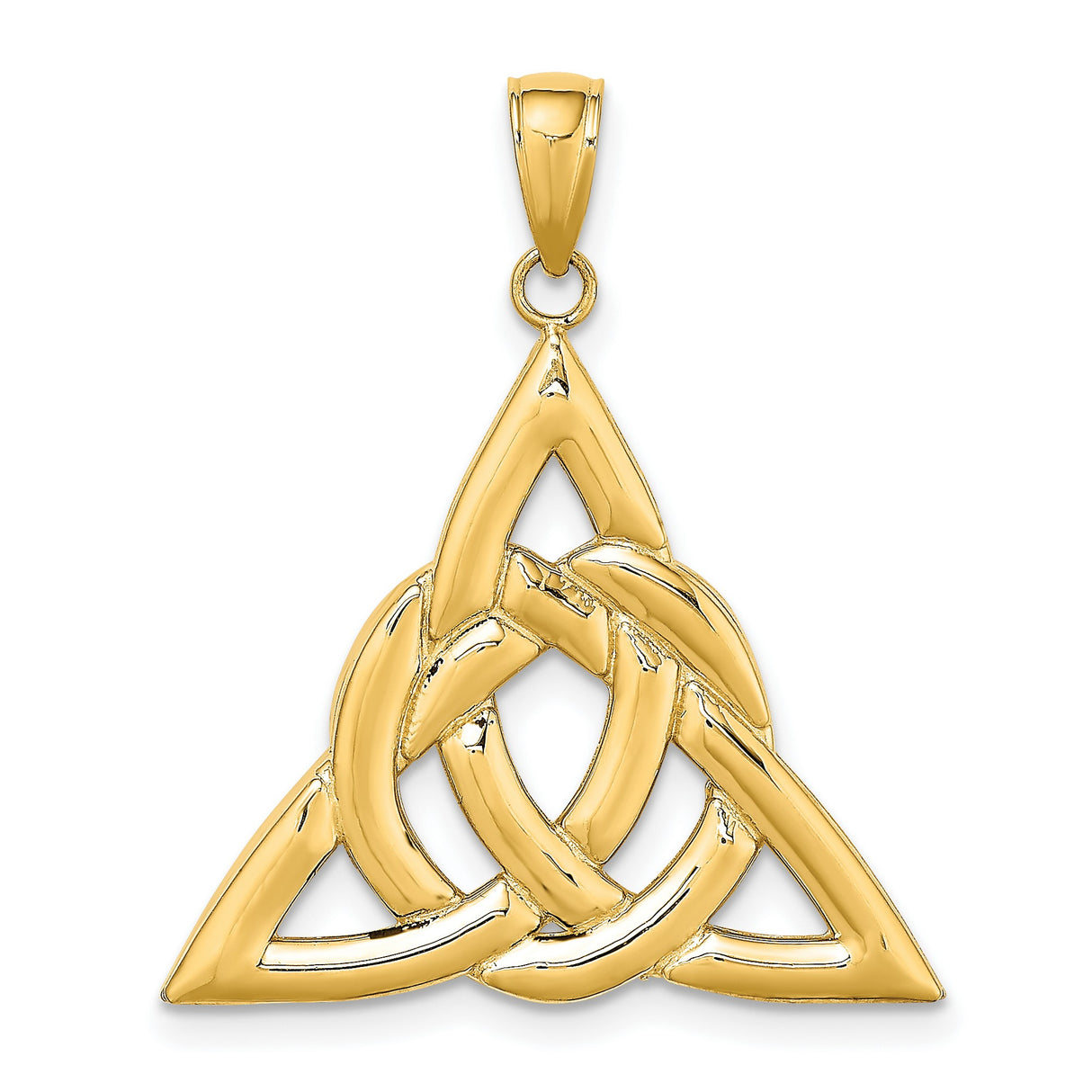 14k Yellow Gold Pendant with Triquetra Celtic Trinity Knot Design