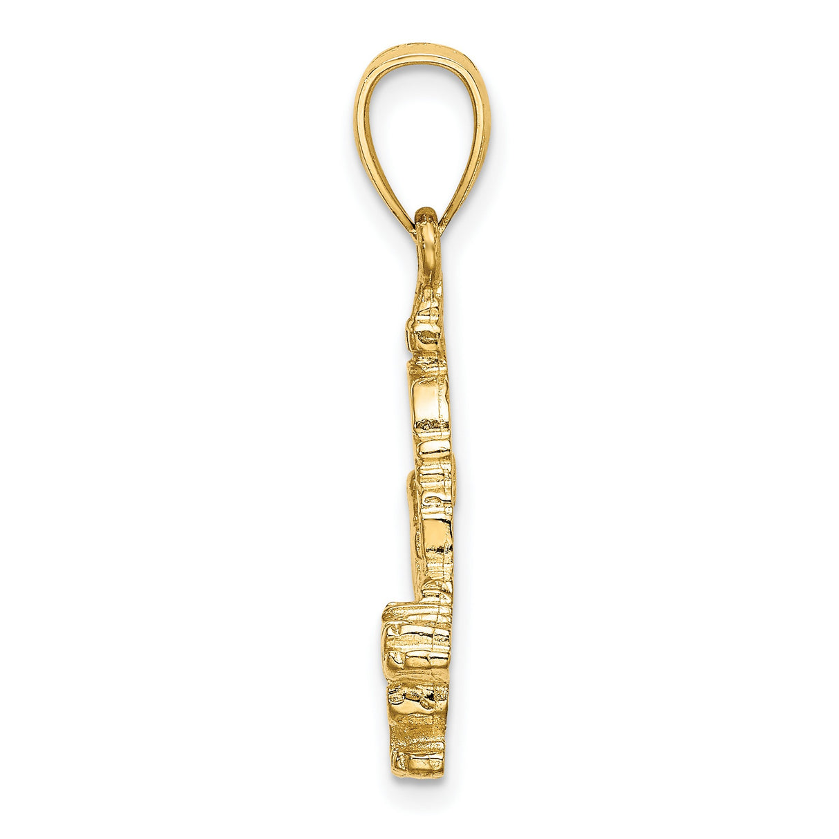 14k Yellow Gold Washington DC Pendant with U.S. Capitol Building, Patriotic Travel Charm